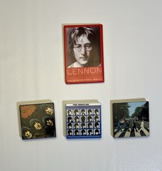 4 Beatles Fridge Locker Magnets John Lennon Rock And Roll Hall of Fame
