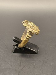 Large ancient Roman Ring bronze ring with decorated engraved bezel Antique Ring