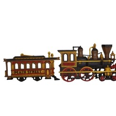 Vtg 1975 Homco Home Interiors Train Engine Box Car Main Street Wall Plaque #7383