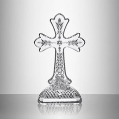 NWT Waterford Lismore 7″ Standing Lead Crystal Standing Cross – No Box