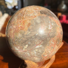 Decorative Marble/Granite/Stone 4″ Ball in Brown Colors