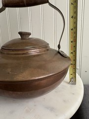 Vintage Copper Tea Kettle Cottagecore VTG Coastal Grandma Farmhouse Traditional
