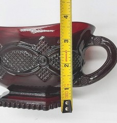 AVON 1876 Cape Cod Ruby Red Glassware Footed Sauce/Gravy Boat EXCELLENT