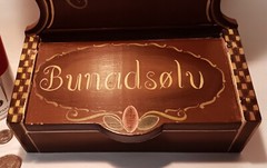 JEWELRY BOX vtg bunadsolv norwegian rosemaling bunad wall hanger norway folk art