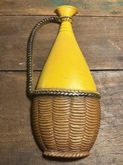 Sexton Decorative Metal Bottle Wall Hangings Green Yellow Brown