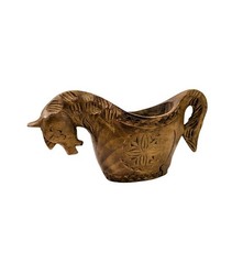 Vtg Mid-Century Hand-Carved Norwegian Viking Wooden Horse Ale Bowl Kasa Olhest