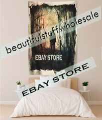 Ghost Path Graveyard Tapestry graveyard mist gothic shadows 39X59 in