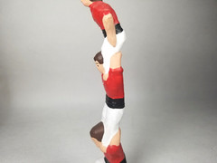 Rare Three Acrobats Totem Caganer Pottery Marked XMas 2001 Rosa Maria Galia