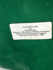 Very rare DAVID WINTER “Coaching Inn” 1980 Good condition no box 30cm x 20cm