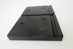 Black Glass Unusual Desk Accessory Unknown Base Onyx Displays Trophy Bases