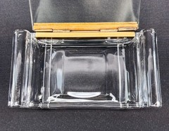 Vintage Art Deco Hinged Clear Glass Jewelry Casket / Trinket Box 1930s–40s READ