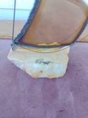 MCM Decor John DeMott Signed Metal Brass Sailboat Sculpture On Stone Nautical