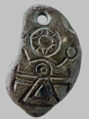 300 BC Ancient Carved Engraved Gemstone Pendant Medallion Wearable Amulet Unisex