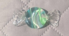 Vintage Hand Blown Murano Style Art Glass Wrapped Hard Candies 8 piece lot
