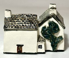 Vintage Tey Pottery Miniature Dove Cottage Cumbria Britain 4” X 3.75” X 2.75”