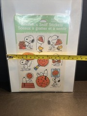 Snoopy Pizza Rare Vintage Hallmark Scratch’n Sniff Sticker Sheet 1980’s Peanuts