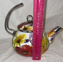 Pioneer Woman 2.3 Qt Tea Kettle Summer Garden Floral Enameled Steel Retired New