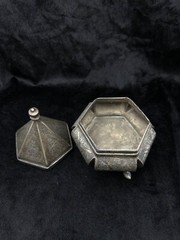 Islamic Rare White Metal Handmade Old Box With Beautiful Art From Afghanistan