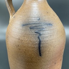 Vintage 1988 Braun Buffalo NY Stoneware Jug Container Brown Salt Glaze Pottery