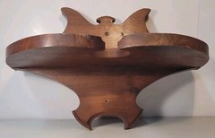 VTG Antique Wood Victorian Edwardian Crescent Moon Unique 18″ x 8″ x 12″