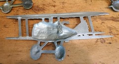 Vintage 1975 Sexton Homco Airplanes Wall Decor Set of 3 Cast Metal Planes