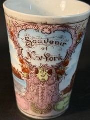 Antique 1900’s “Souvenir Of New York” Victoria Austria Porcelain Tumbler-Chip