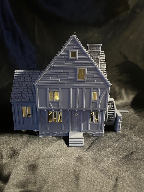 Halloween Witch Hocus Pocus Cottage 3d Haunted House LED moving Wheel Display