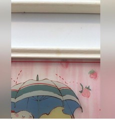 Set 4 Vintage Strawberry Shortcake Reverse Painted Glass Pictures 1980 ORIGINALS
