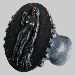 300 BC Ancient Greek Silver Ring Aphrodite goddess love, lust, beauty, pleasure
