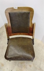 KIEL City of ST LOUIS Folding Chair Seat vintage wood cushioned auditorium