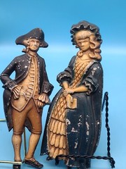 Vintage Sexton Cast Aluminum Metal Colonial George & Martha Washington Wall Art