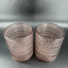 D&V By Fortessa Jupiter Double Old Fashion Glass 10oz Tumbler Set 2 Tumblers VTG