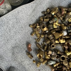 Mixed 14+ lbs Scrap Brass Plumbing, Pipe, Fittings, Odd Pieces,