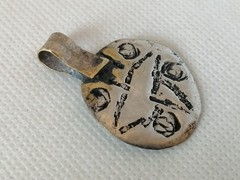 Extremely Rare Ancient Viking Amulet Coin Silver Color Pendant Artifact Stunning