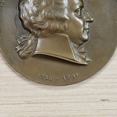 W.A. Mozart Commemorative Bronze Medallion Coin Bronze Brown Profile Relief