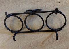 VTG Planter Flower Stand small Pot Holder Rack wrought iron decorative scrolls