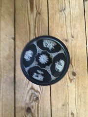 Wedgwood Jasperware Black 6.5” Tobacco Box/Jar! MIE