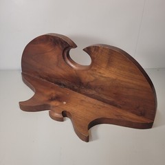 VTG Antique Wood Victorian Edwardian Crescent Moon Unique 18″ x 8″ x 12″