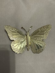 Set Of 3 Home Interior Gold Metal Butterflies Gallery Wall Accent Art Decor