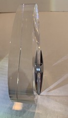 Sale Vintage Maxcrystal Circular Optical Crystal Piece W/ Polished Metal Star