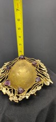 Copa Collection Made in Brazil Brutalist Style Metal and Gems Trinket Dish Soap