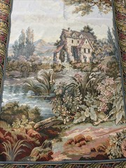 VTG Italian Jacquard TAPESTRY ‘THE OLD MILL’ SCENE 64”H X 45”W Traditional EUC