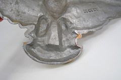 VTG Cast Aluminum Gold Painted Eagle Phoenix Bird Wall Plaque Roquet Antique 21″