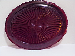 Avon 1876 Cape Cod Ruby Red Collection Large 13.5″ Oval Serving Platter Vintage