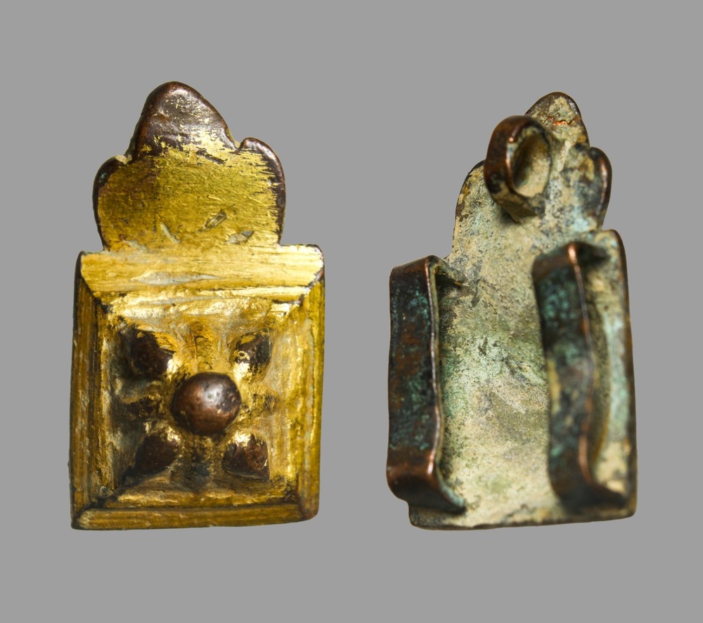 Roman REAL Gold Heavy Gilt Bronze Mount 200AD Authentic Ancient Artifact COA