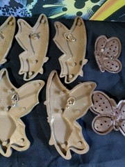 Set Of 8 BROWN Homeco Burwood Butterfly Wall Hangings
