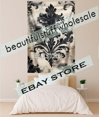 Gothic Wall Tapestry Dark Victorian Pattern victorian haunted luxury 59X82 in