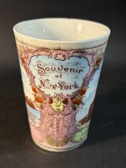Antique 1900’s “Souvenir Of New York” Victoria Austria Porcelain Tumbler-Chip