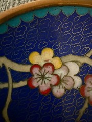 Vintage 1900-1940 Cloisonne Trinket Dish 4″D Peoples Republic of China