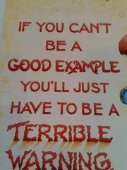Mary Engelbreit GOOD EXAMPLE TERRIBLE WARNING Wall Art 10 3/4″ x 13″ Unframed